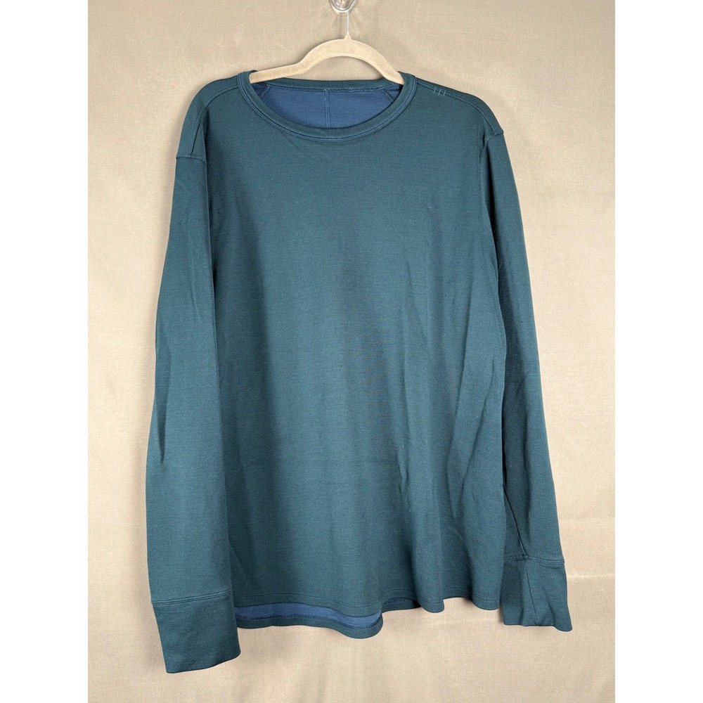 Lululemon Long Sleeve Shirt Mens XL Teal Athletic Performance Crewneck Top